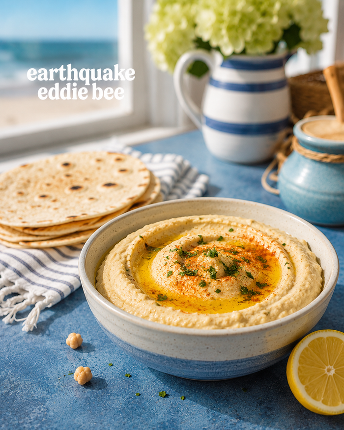 Easy Hummus Recipe with Earthquake Eddie Bee