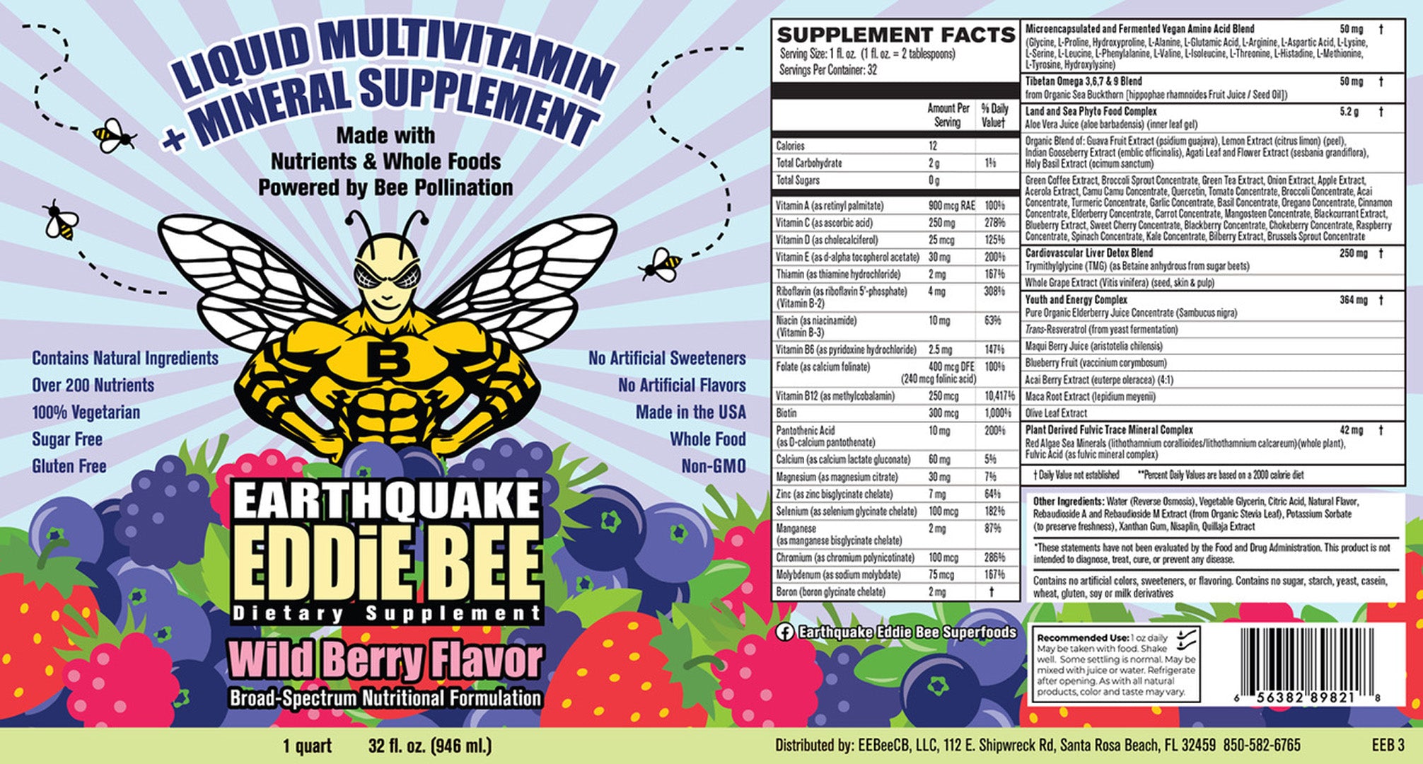 Earthquake Eddie Bee Multivitamin_nutritional_facts