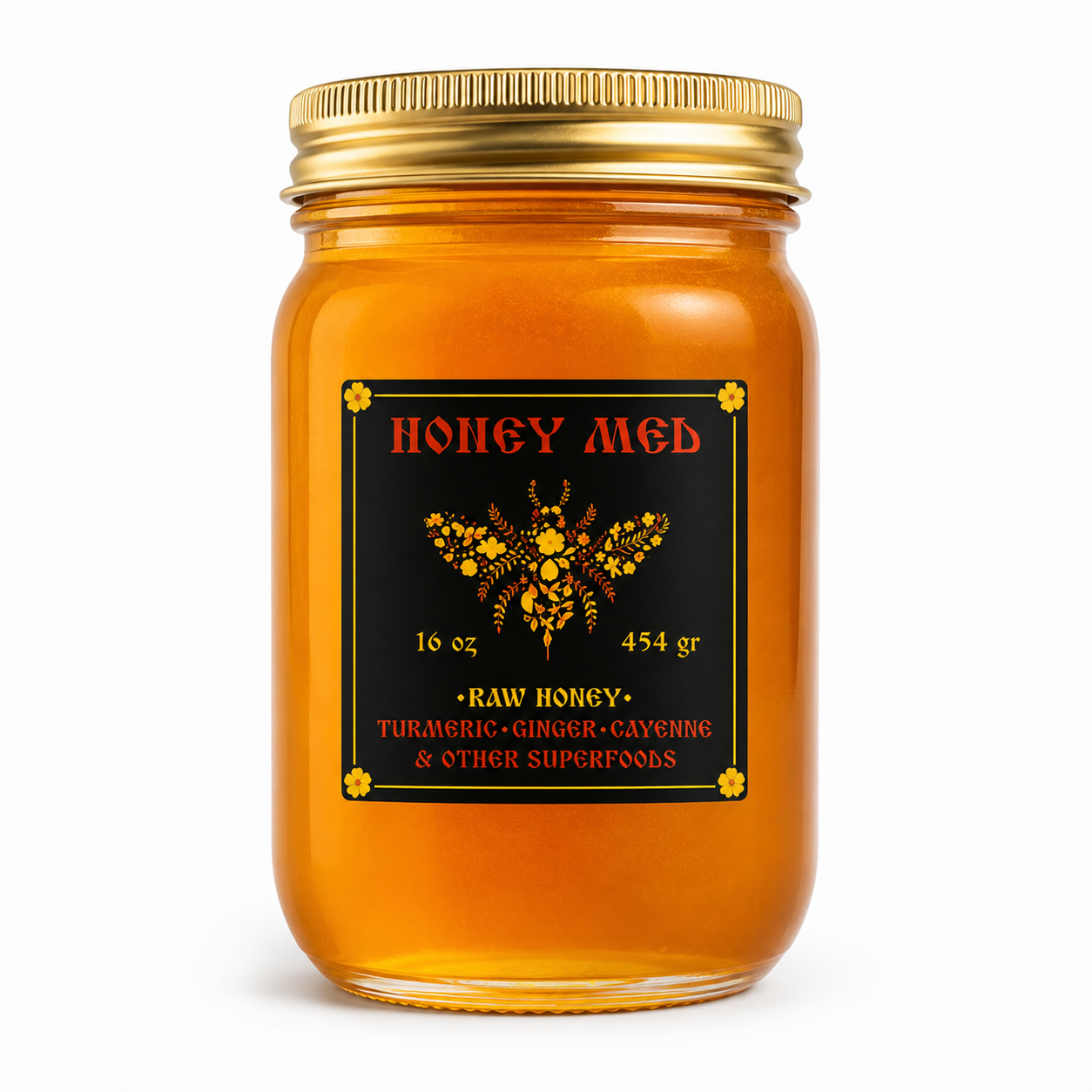 HoneyMedRawHoneySuperFoodProductOnWhite